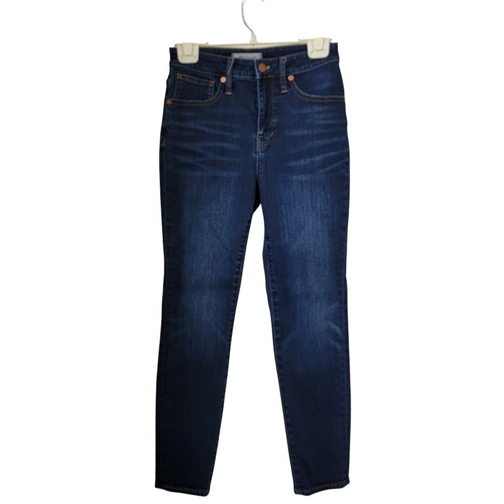 Madewell Size 27P Curvy High Rise Skinny Jeans, Dark Wash, Exc. Used Cond.